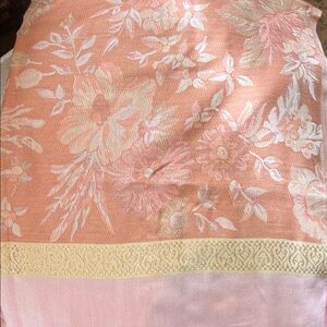 Floral Peach and Cream Scarf